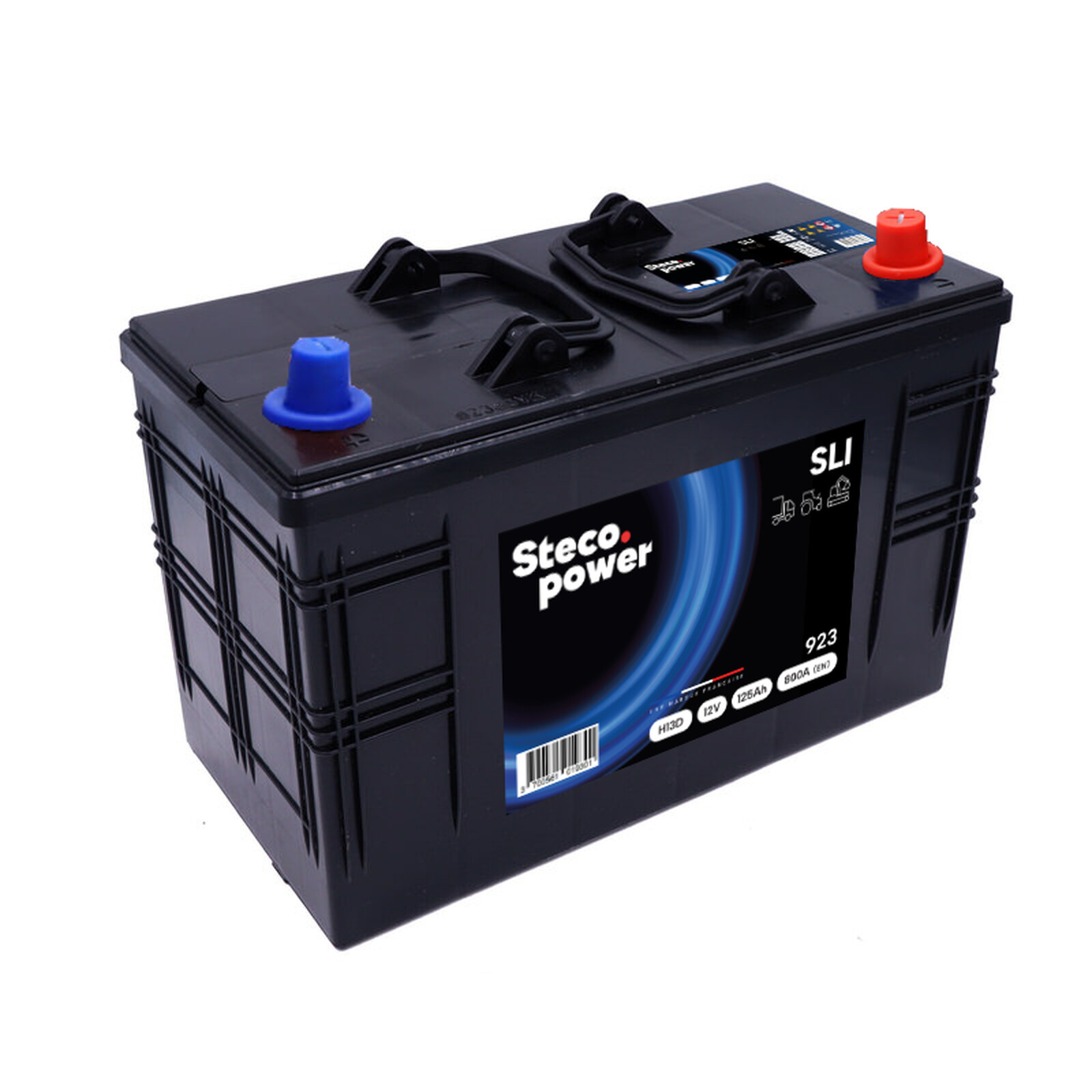 Batterie 12V 125Ah 800A 345x173x284 mm heavy duty stecopower - 923