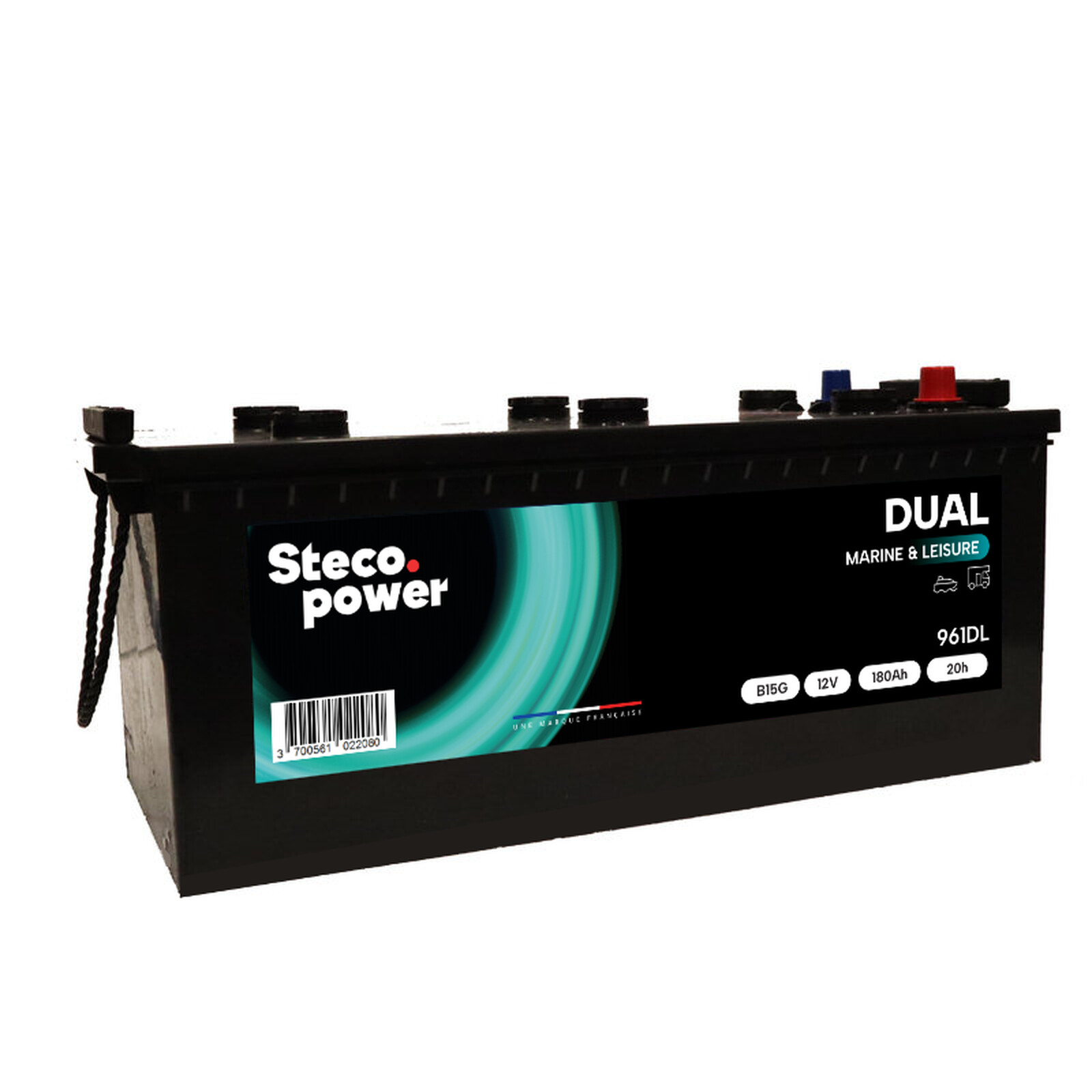 Batterie 12V 180 Ah (20h) 512x223x220 mm décharge lente stecopower - 961dl