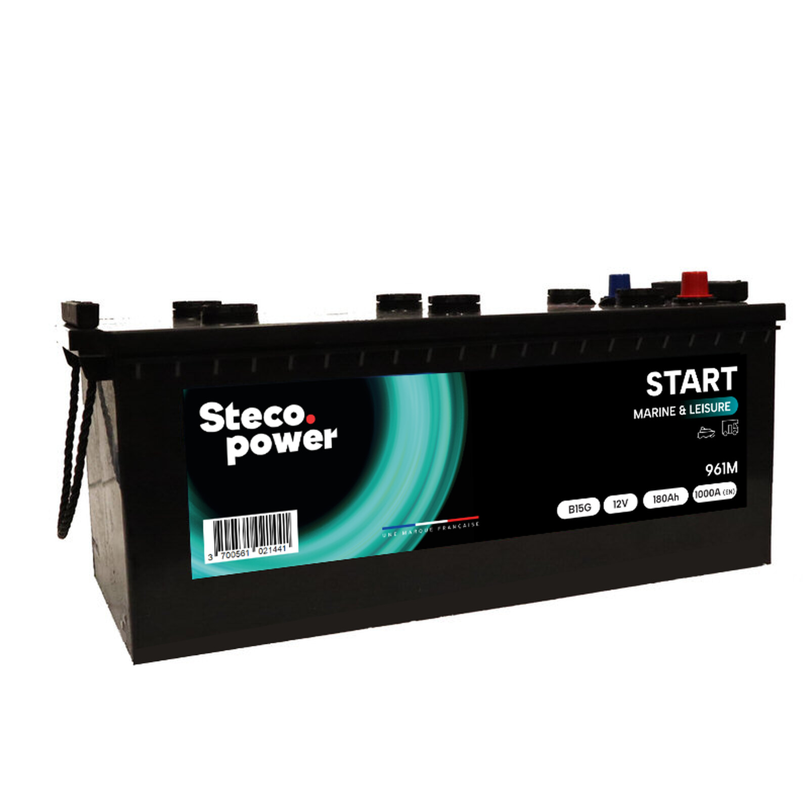 Batterie marine 12V 180Ah 1000A 512x223x220 stecopower - 961m
