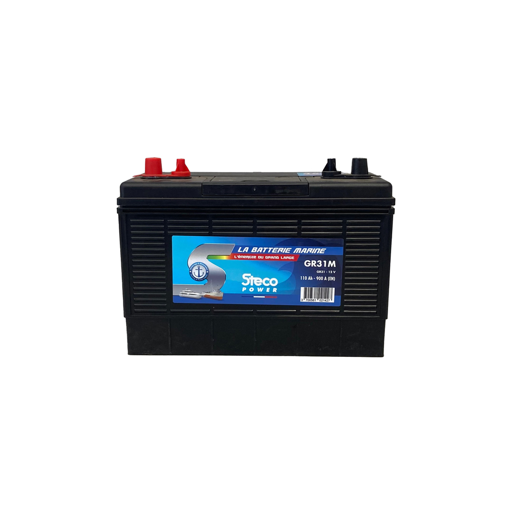 Batterie 12V 110Ah 900A 330x172x240 Gamme STECO MARINE STECOPOWER - L031GR31M