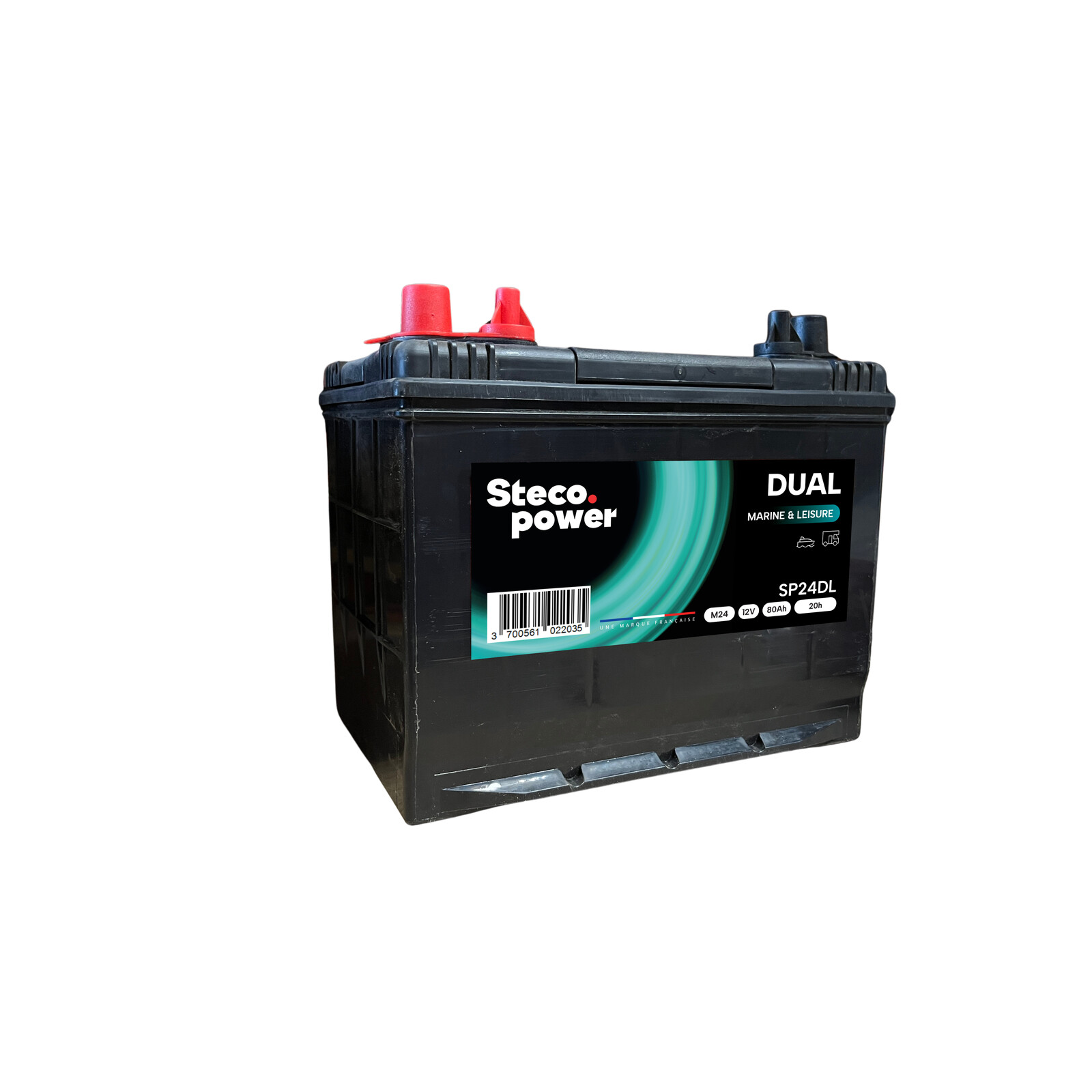 Batterie 12V 80 Ah (20h) 257x172x220 Gamme STECO Décharge Lente STECOPOWER - L031SP24DL
