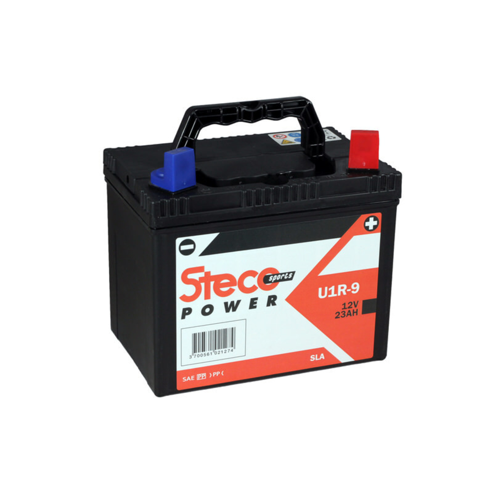 Batterie SLA 12V 23Ah 250A Polarité gauche 195x130x183 Gamme POWERSPORT STECO Motoculture - U1R9SLA-G