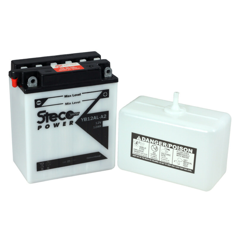 Batterie 12v (10h) 12ah 165a 134x80x160 stecopower - yb12al-a2
