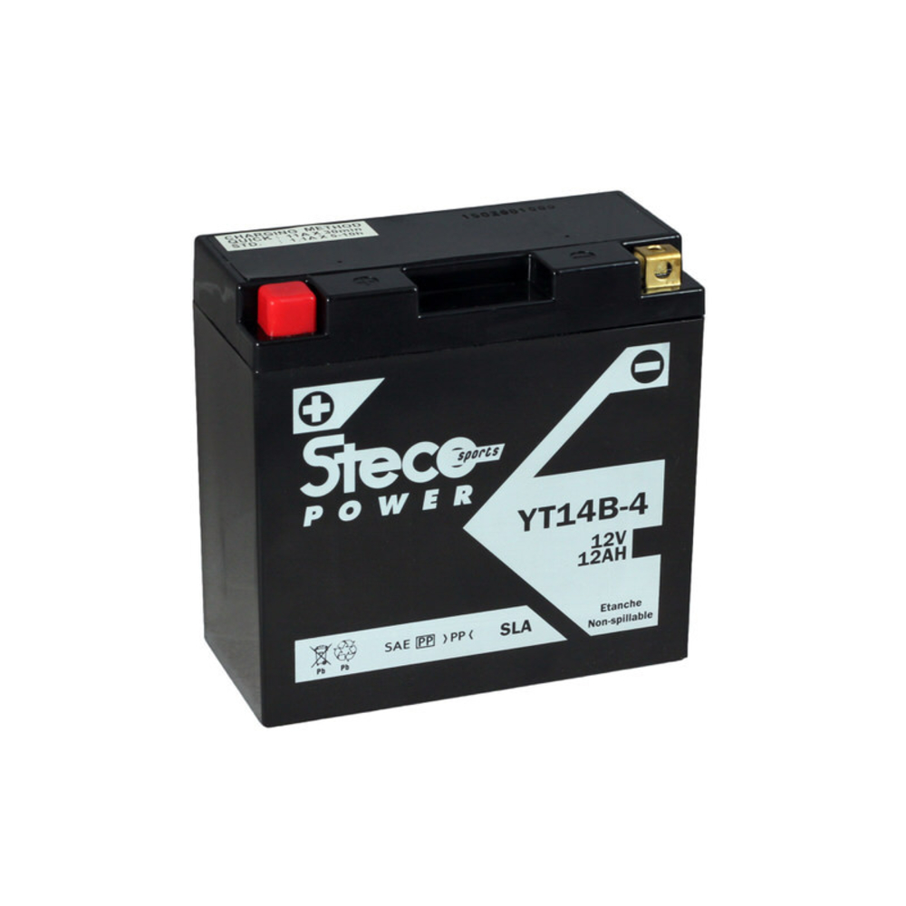 Batterie 12v (10h) 12ah 210a 150x70x145 gamme batterie sla stecopower - yt14b-4
