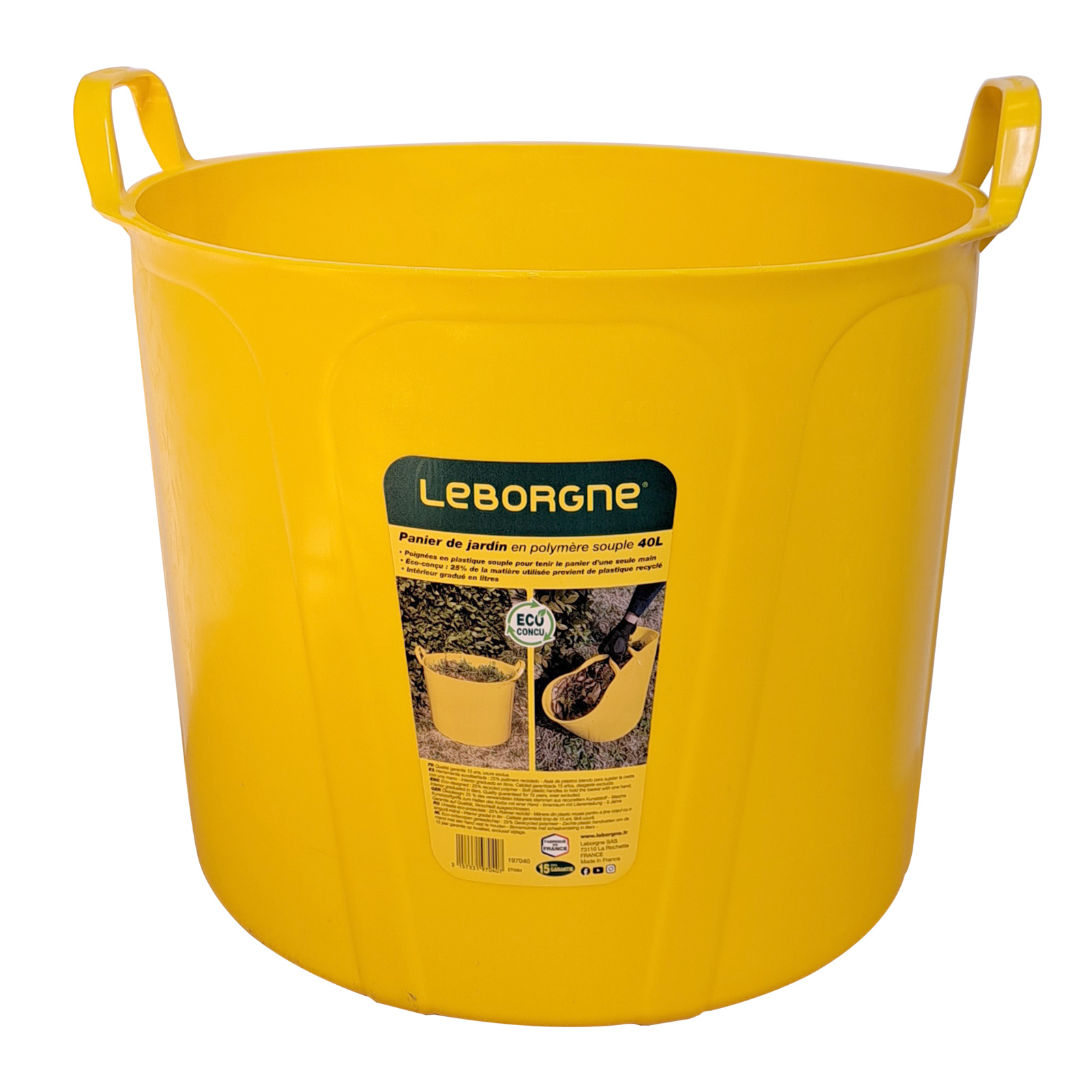 Panier de jardin en polymère souple 40L LEBORGNE - 197040