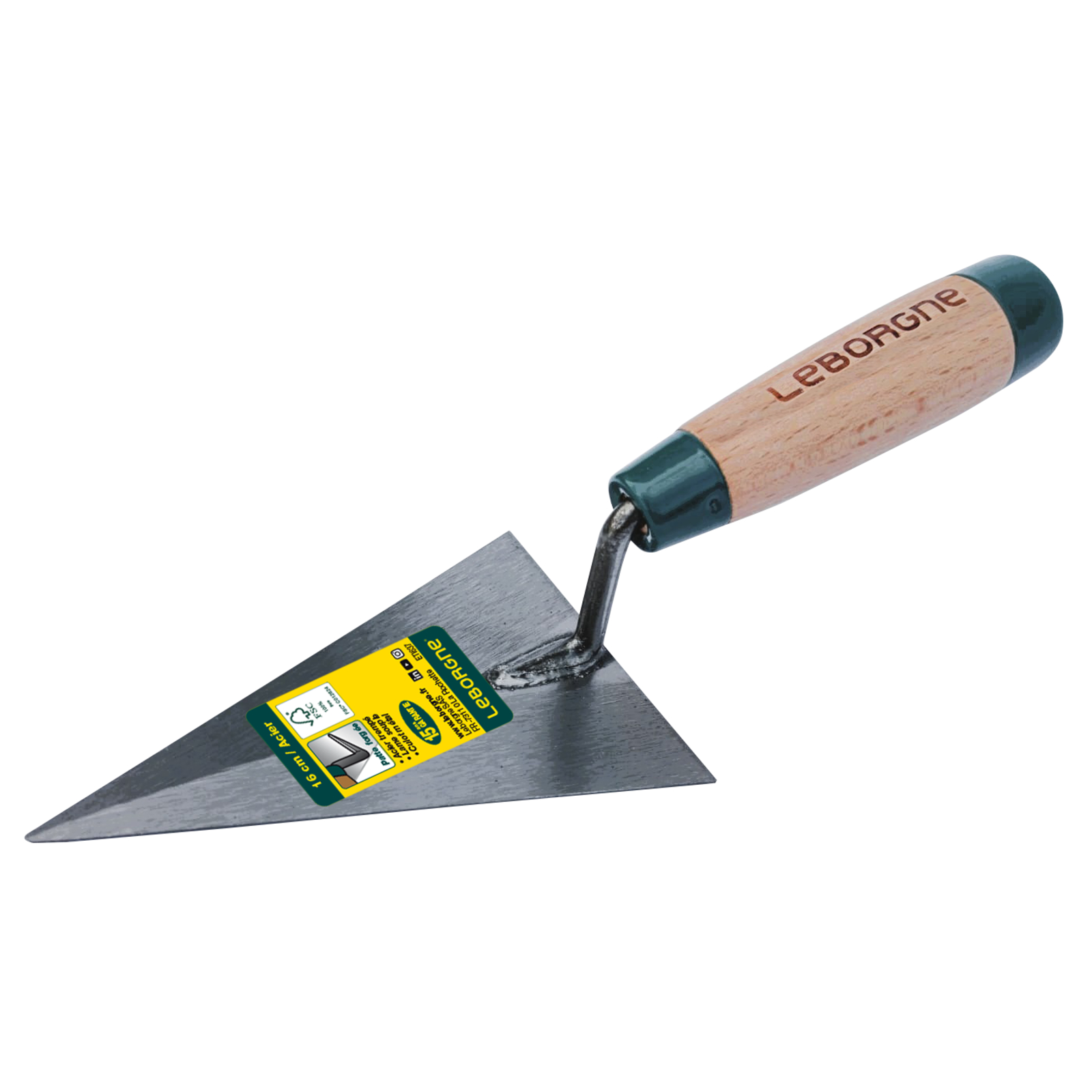 Truelle triangulaire 16 cm manche bois certifié FSC 100 % LEBORGNE - 197560