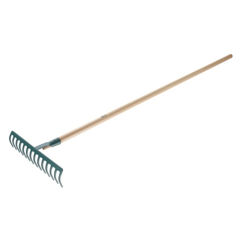 Râteau forgé dents courbes 14 dents manche bois LEBORGNE - 375142