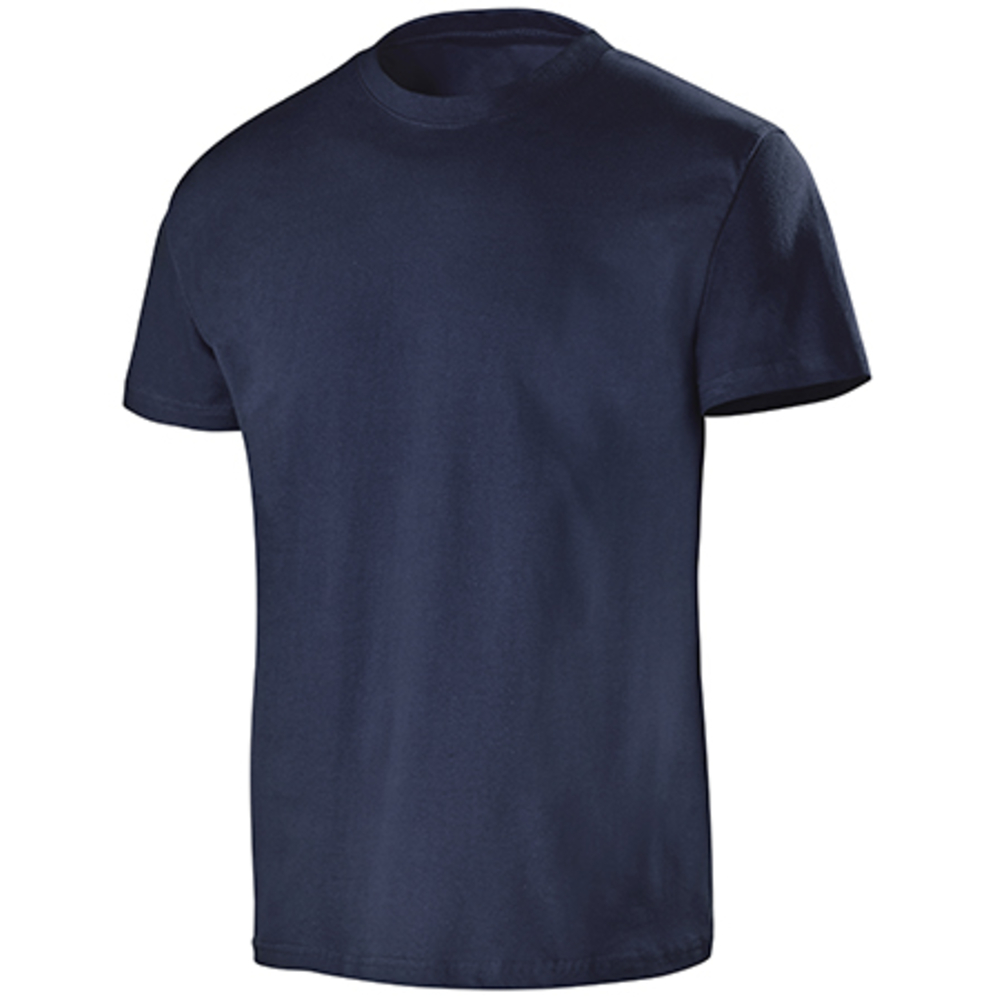 TEE-SHIRT A MANCHES COURTES BIO BLEU MARINE ARTISAN BTP CEPOVETT - 15-T941-1