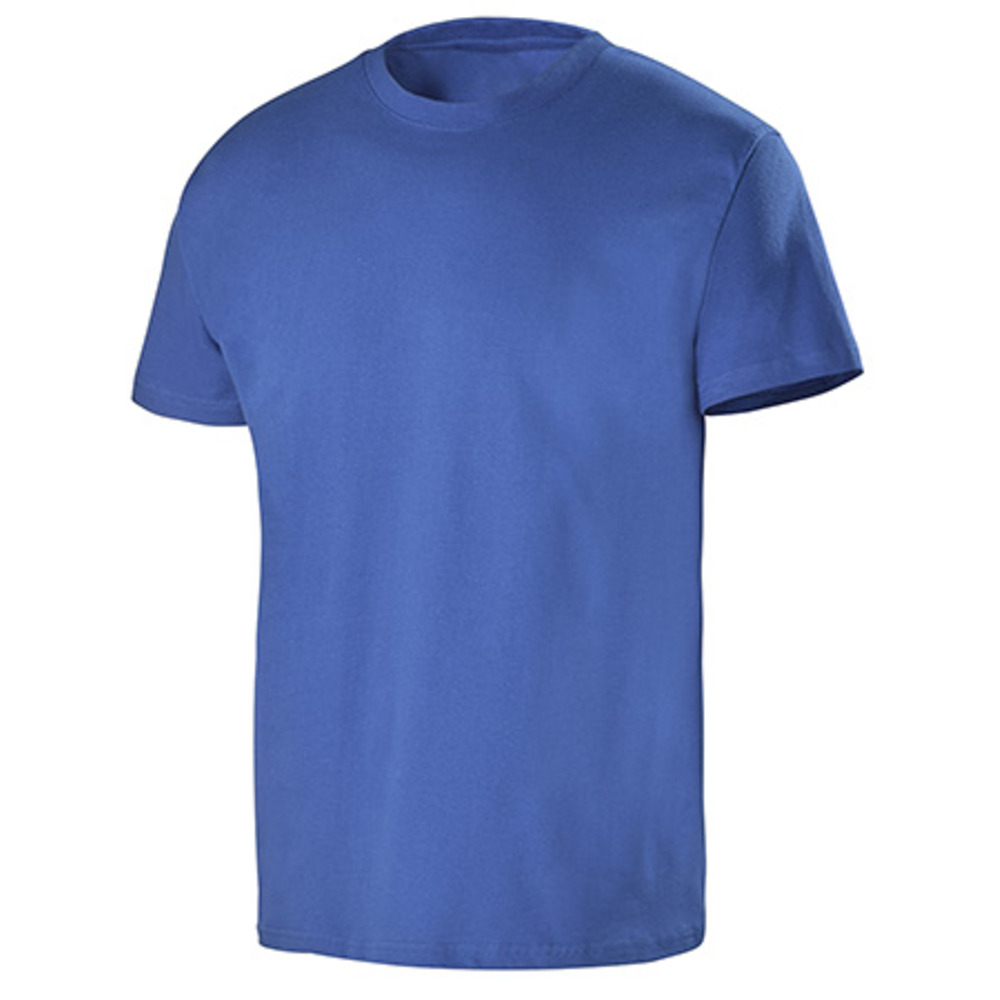 TEE-SHIRT A MANCHES COURTES BIO BLEU ROYAL ARTISAN BTP CEPOVETT - 15-T941-13