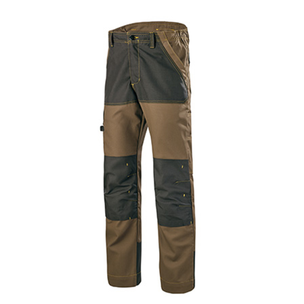 PANTALON RENFORCE CRAFT WORKER MARRON / NOIR ARTISAN BTP CEPOVETT - 20-9050-9883-872