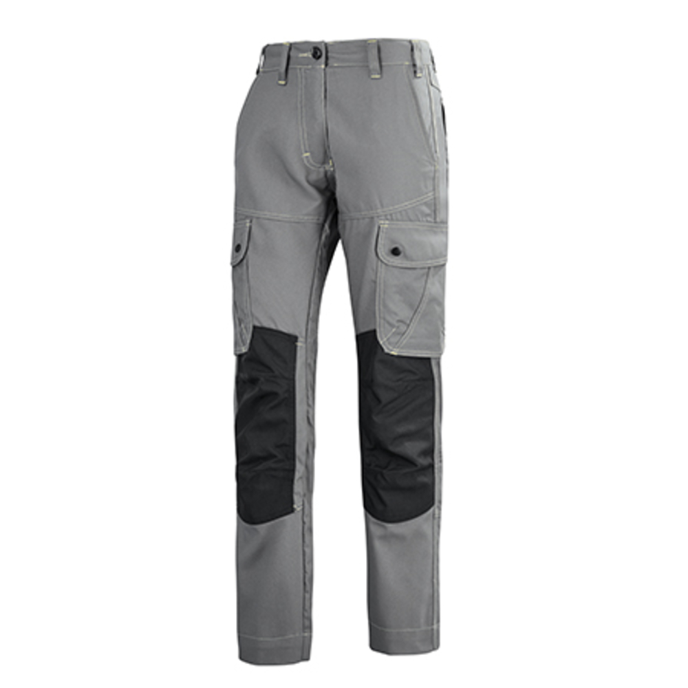 PANTALON FEMME CRAFT WORKER GRIS CONVOY / NOIR ARTISAN BTP CEPOVETT - 20-9E54-9883-325