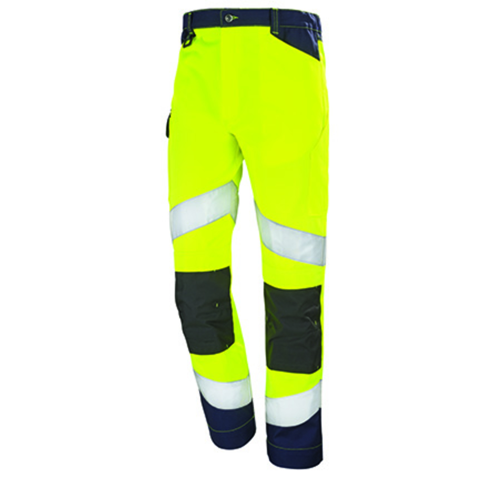 PANTALON FLUO TECH JAUNE FLUO / DARK BLUE HAUTE VISIBILITE CEPOVETT - 22-9082-8267-2096