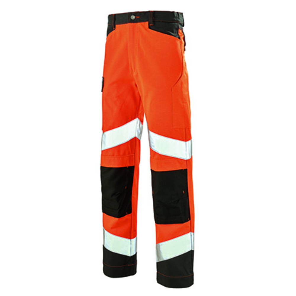 PANTALON FLUO TECH ORANGE FLUO / GRIS CHARCOAL HAUTE VISIBILITE CEPOVETT - 22-9082-8267-2227