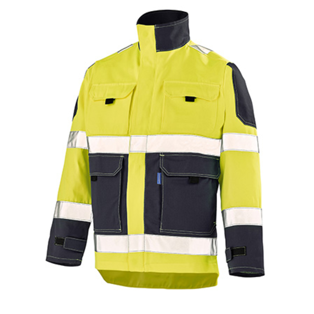 BLOUSON FLUO TECH JAUNE FLUO / DARK BLUE HAUTE VISIBILITE CEPOVETT - 22-9282-8267-2096