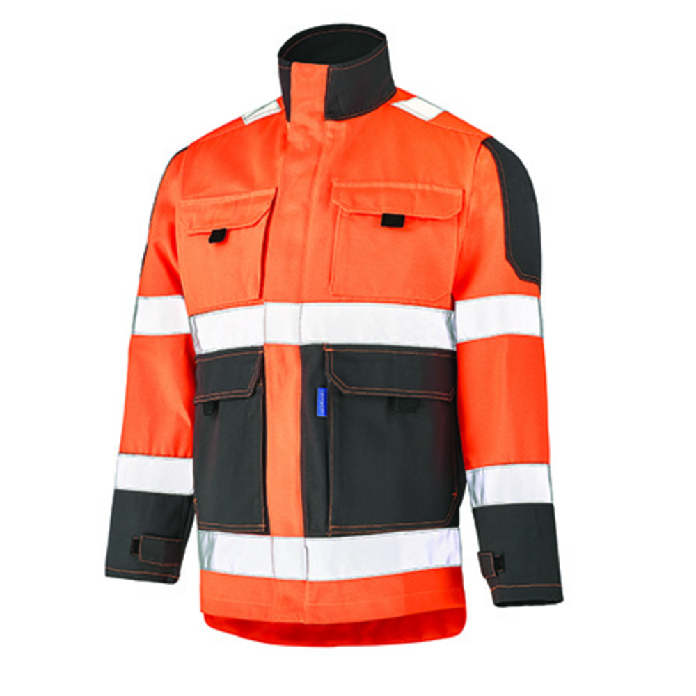 BLOUSON FLUO TECH ORANGE FLUO / GRIS CHARCOAL HAUTE VISIBILITE CEPOVETT - 22-9282-8267-2227