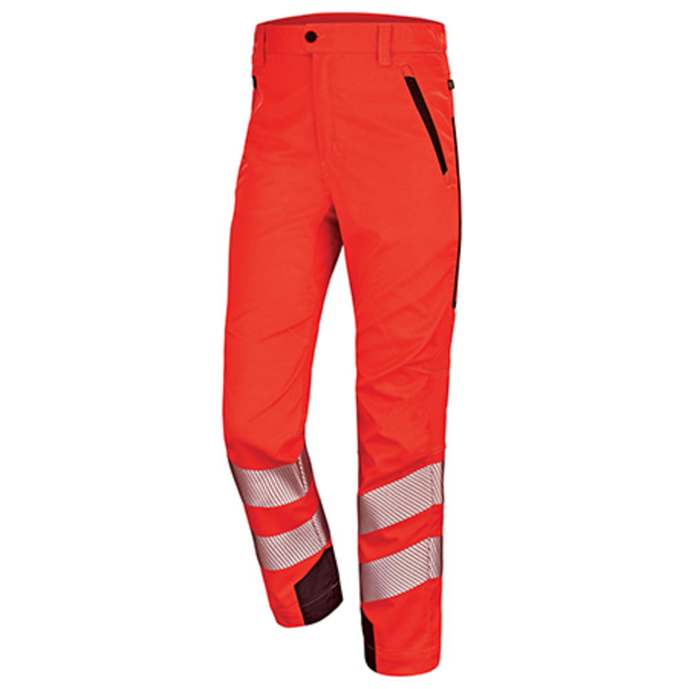 PANTALON STRETCH ETE FLUO SAFE ROUGE FLUO / DARK BLUE CEPOVETT - 22-9B40-9954-2098