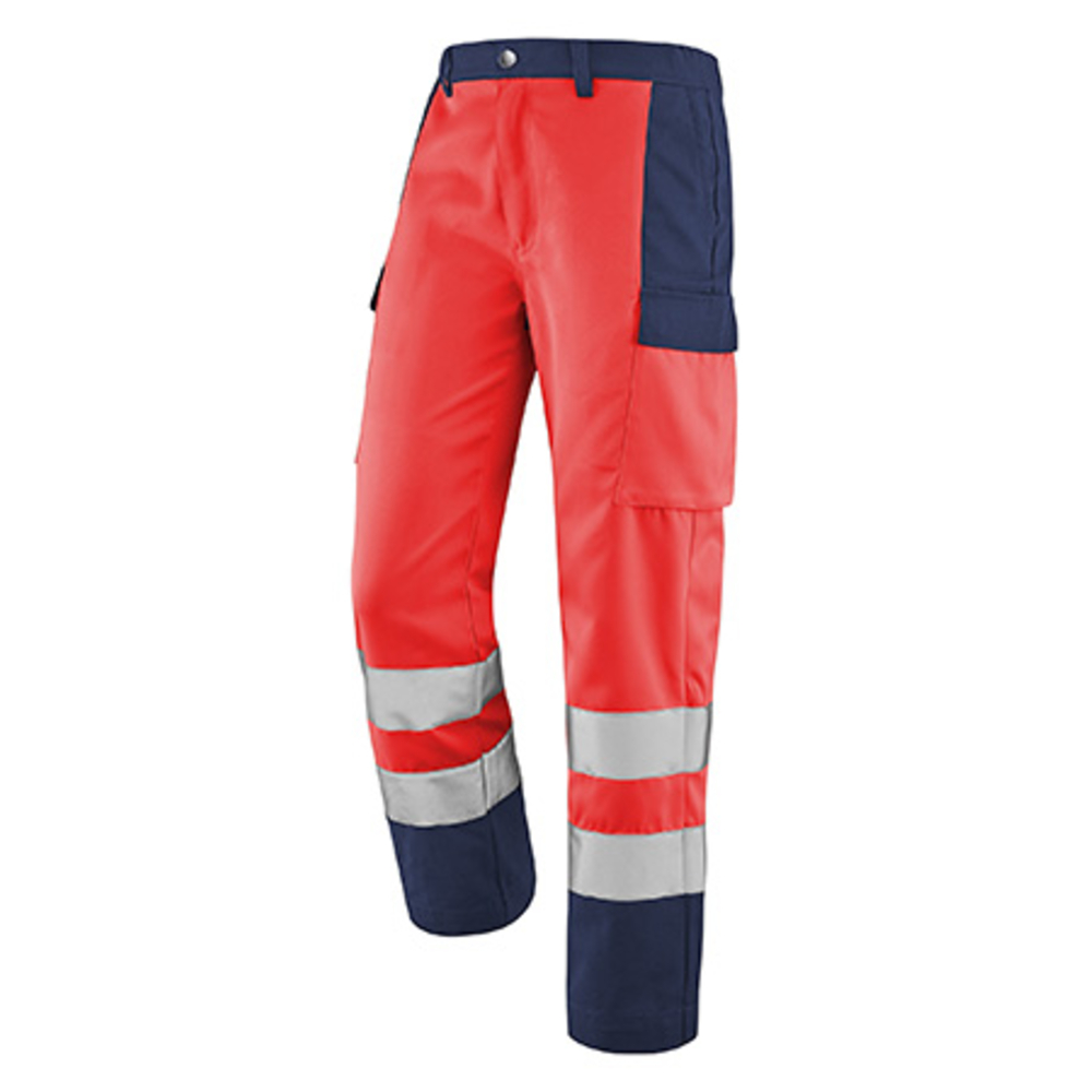 PANTALON FLUO BASE XP ROUGE FLUO / DARK BLUE HAUTE VISIBILITE CEPOVETT - 22-9B81-3047-2098