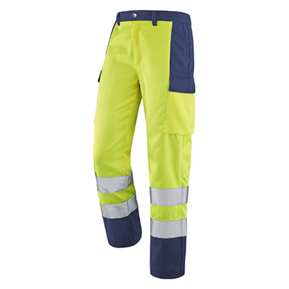 PANTALON FLUO BASE XP JAUNE FLUO / MARINE HAUTE VISIBILITE CEPOVETT - 22-9B81-3047-701