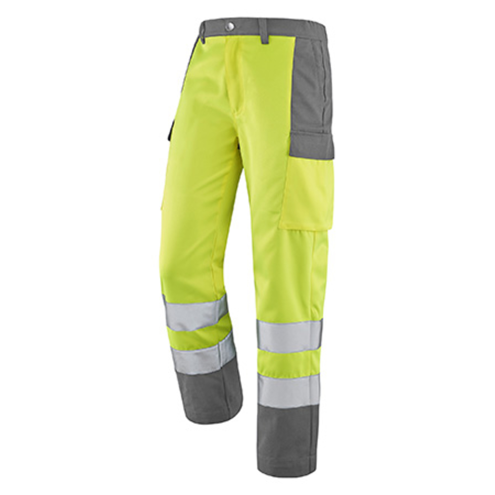 PANTALON FLUO BASE XP JAUNE FLUO / GRIS ACIER HAUTE VISIBILITE CEPOVETT - 22-9B81-3047-706