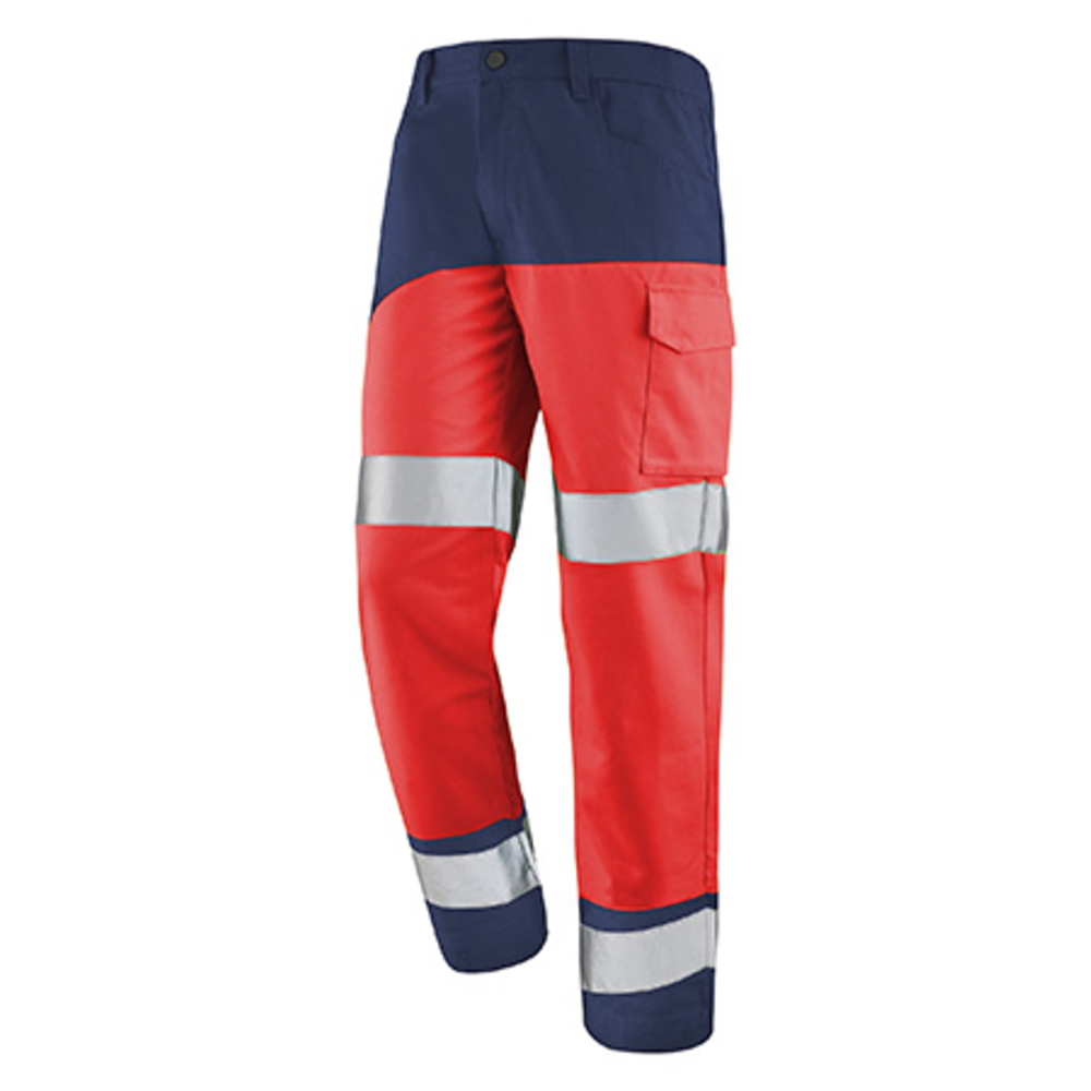 PANTALON FLUO SAFE XP ROUGE FLUO / MARINE HAUTE VISIBILITE CEPOVETT - 22-9B86-9570-2002