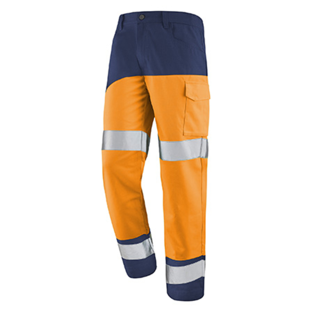 PANTALON FLUO SAFE XP ORANGE FLUO / MARINE HAUTE VISIBILITE CEPOVETT - 22-9B86-9570-404
