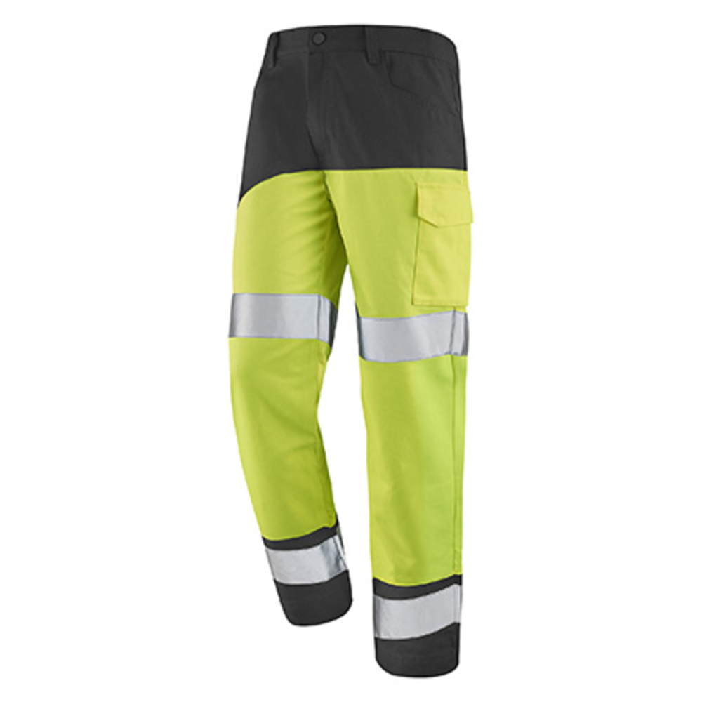 PANTALON FLUO SAFE XP JAUNE FLUO / GRIS CONVOY HAUTE VISIBILITE CEPOVETT - 22-9B86-9570-737