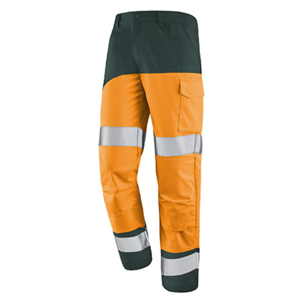 PANTALON POCHES GENOUX FLUO SAFE XP ORANGE FLUO / VERT US CEPOVETT - 22-9B87-9570-403