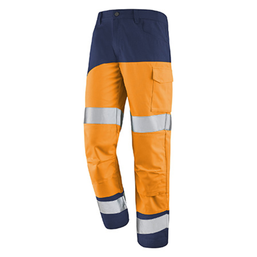 PANTALON POCHES GENOUX FLUO SAFE XP ORANGE FLUO / MARINE CEPOVETT - 22-9B87-9570-404