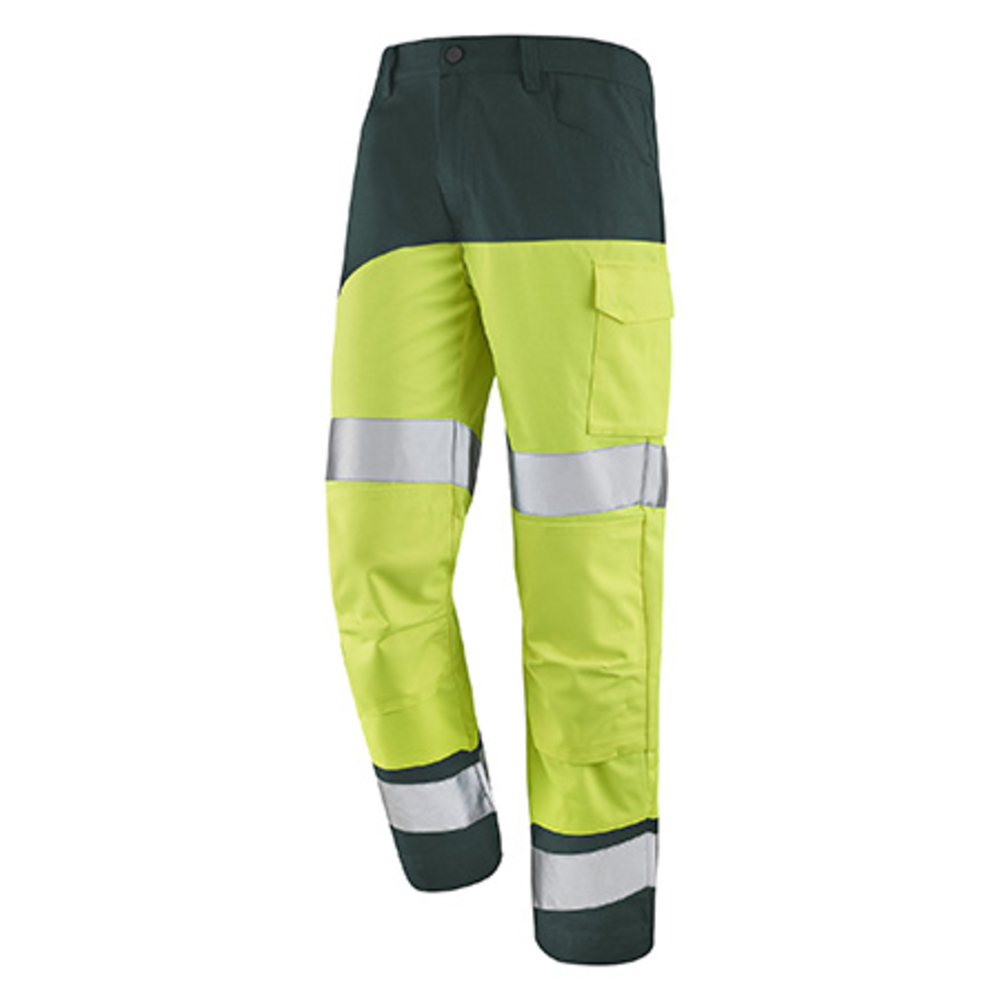 PANTALON POCHES GENOUX FLUO SAFE XP JAUNE FLUO / VERT US CEPOVETT - 22-9B87-9570-703