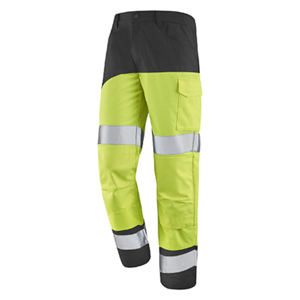 PANTALON POCHES GENOUX FLUO SAFE XP JAUNE FLUO / GRIS CONVOY CEPOVETT - 22-9B87-9570-737