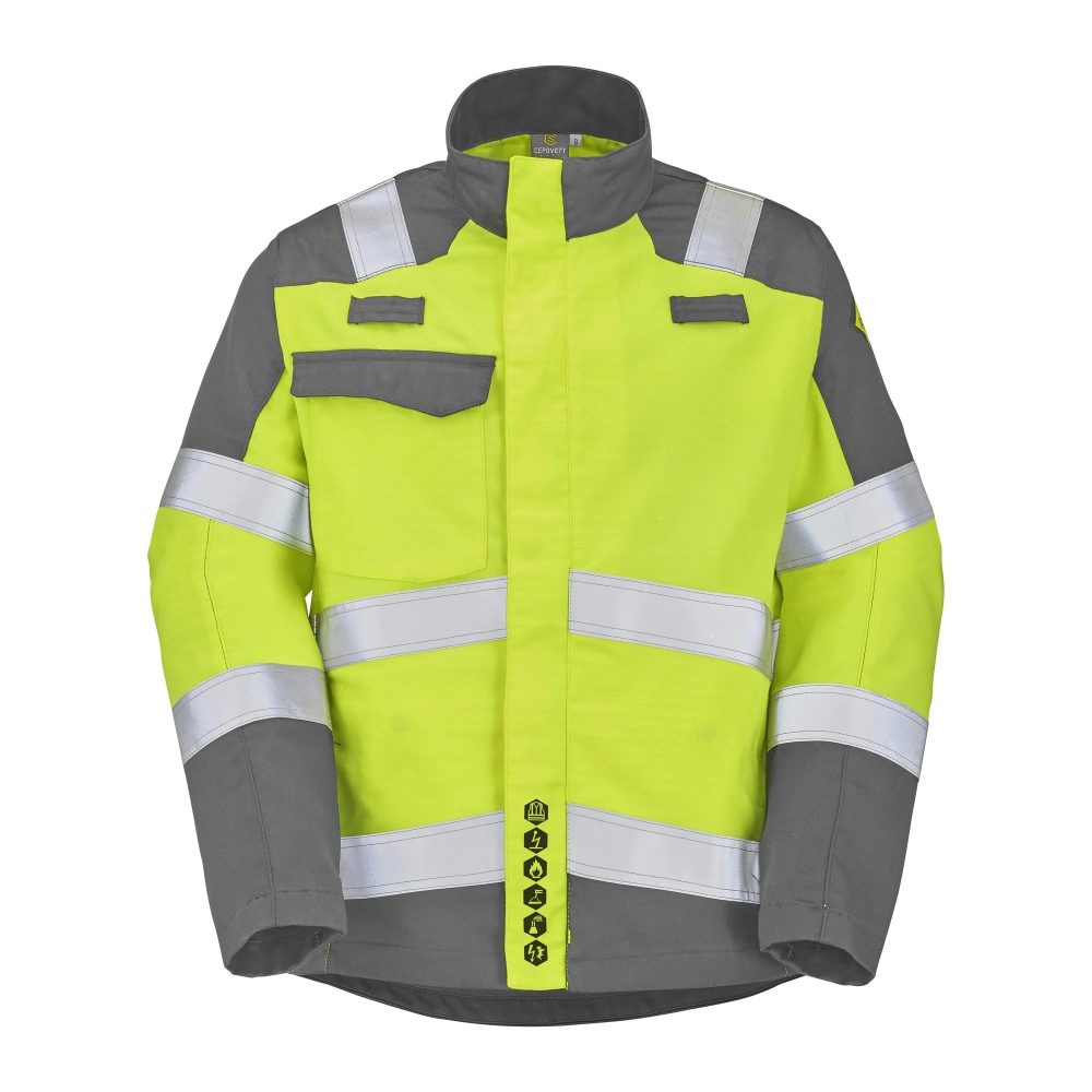BLOUSON ATEX HV 320 XP ATA JAUNE FLUO/GRIS ACIER MULTIRISQUES CEPOVETT - 22-9D72-3004-706