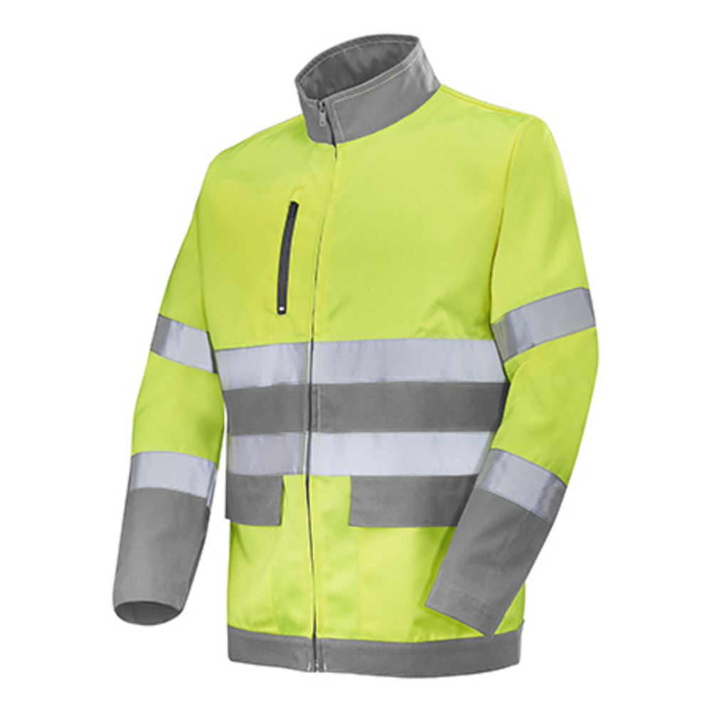 BLOUSON FLUO BASE XP JAUNE FLUO / GRIS ACIER HAUTE VISIBILITE CEPOVETT - 22-9D81-3047-706