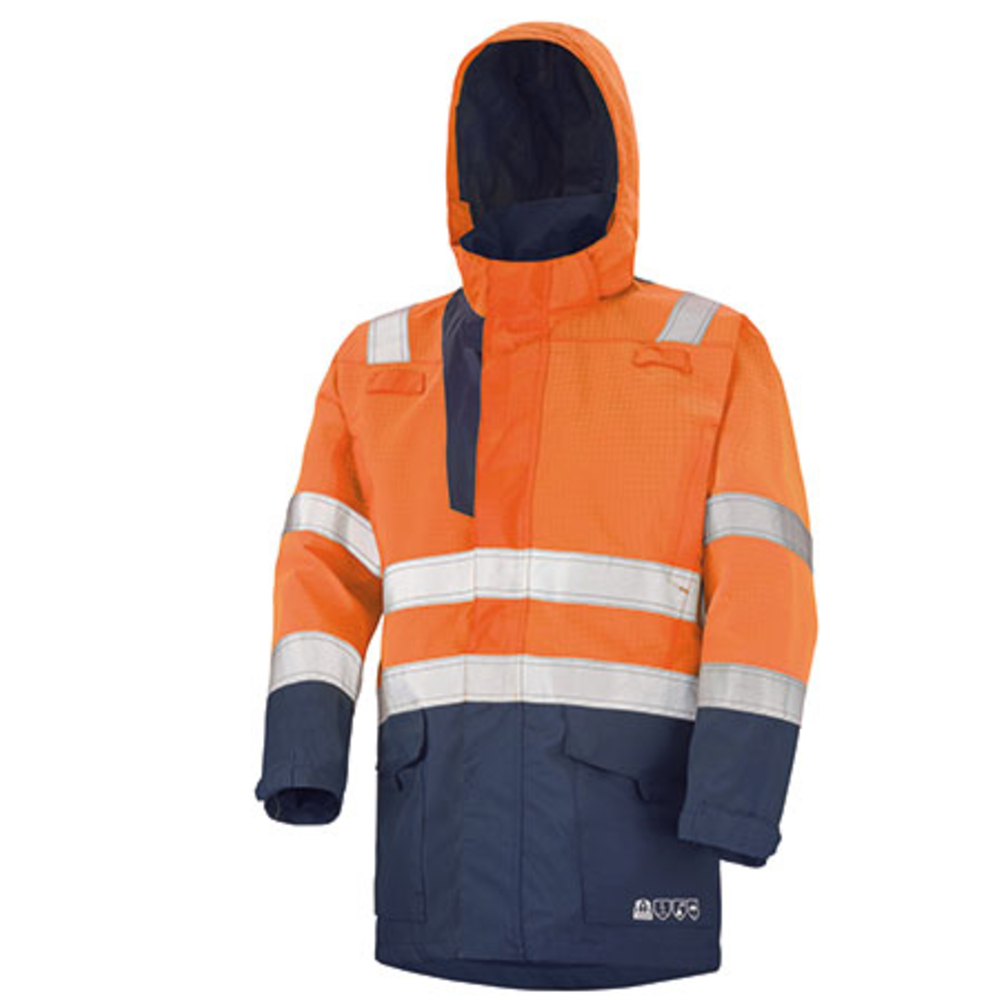 PARKA HV MULTIRISQUES ACCESS ORANGE FLUO / NAVY MULTIRISQUES CEPOVETT - 22-9D97-9919-1801