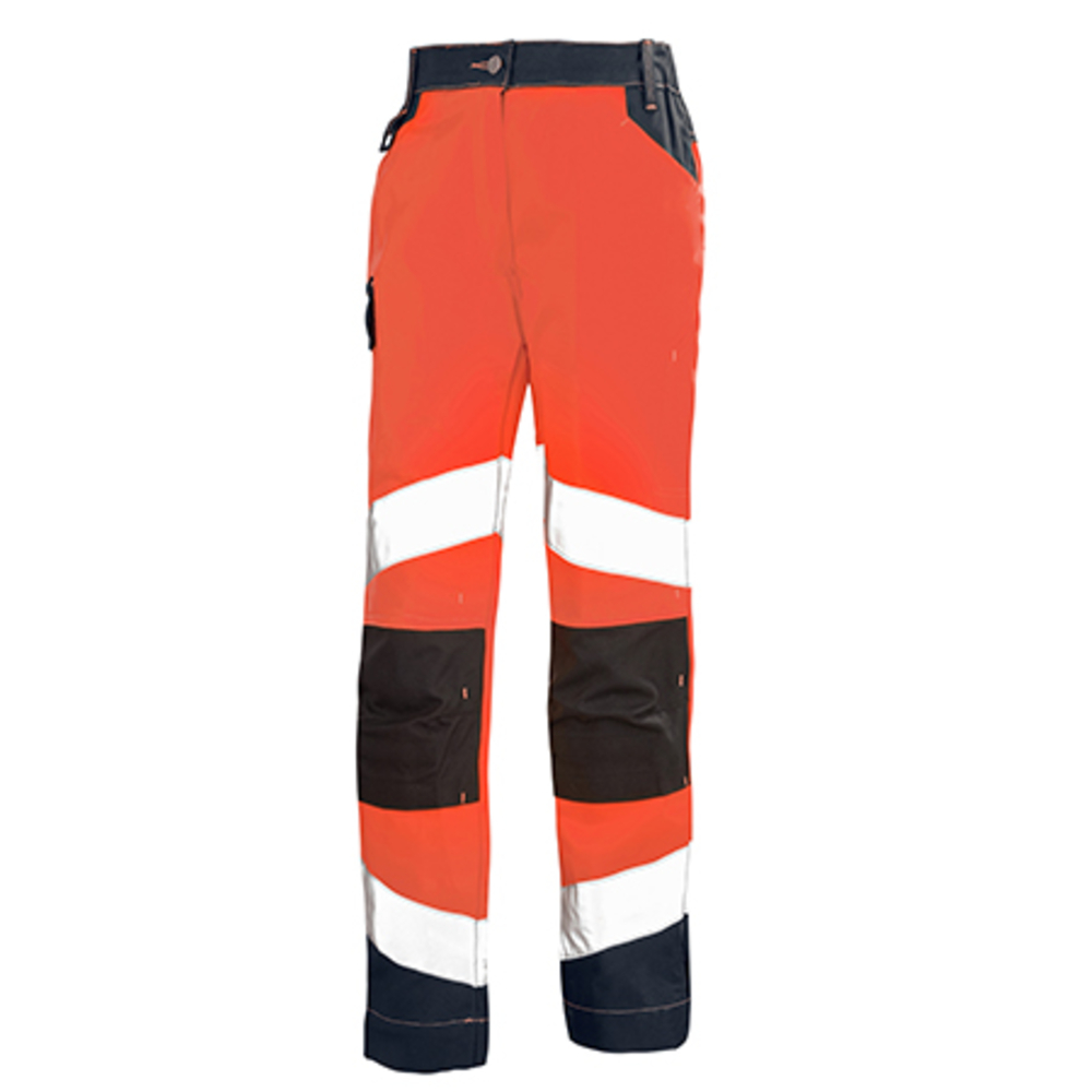 PANTALON FEMME FLUO TECH ROUGE FLUO / DARK BLUE HAUTE VISIBILITE CEPOVETT - 22-9E82-8267-2098