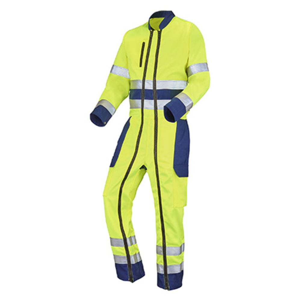 COMBINAISON 2 FAG FLUO BASE XP JAUNE FLUO / MARINE HAUTE VISIBILITE CEPOVETT - 22-9J81-3047-701