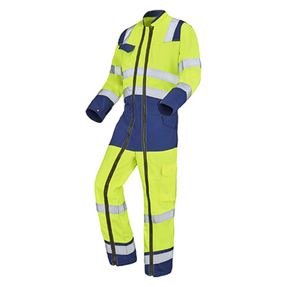COMBINAISON 2 ZIP FLUO SAFE XP JAUNE FLUO / MARINE HAUTE VISIBILITE CEPOVETT - 22-9J86-9570-701