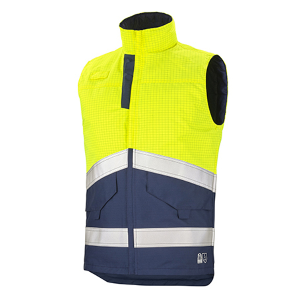 GILET HV INTERIEUR ACCESS JAUNE FLUO/BLEU NAVY MULTIRISQUES CEPOVETT - 22-9M91-9919-727