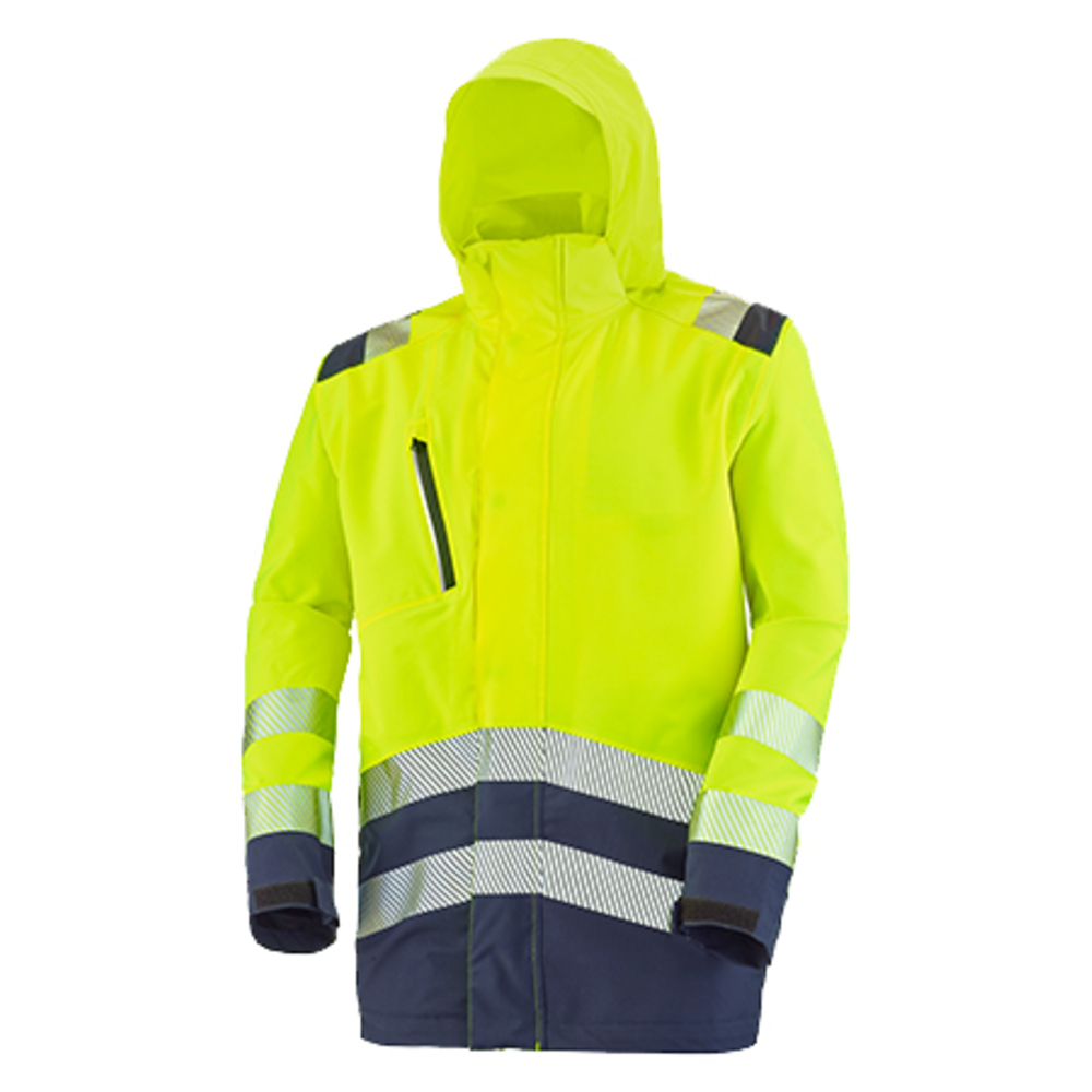 PARKA COQUE HV IRMA JAUNE FLUO / NAVY CEPOVETT - 22-9P20-3038-727