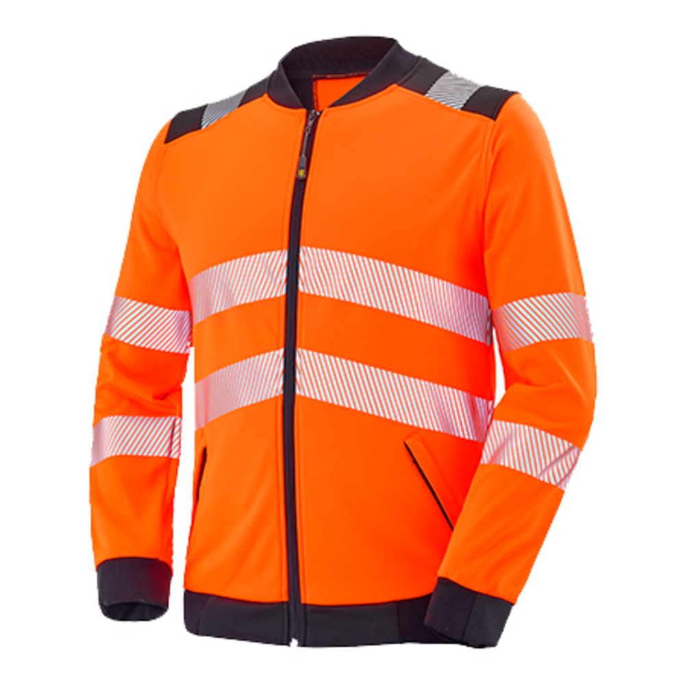 SWEAT ZIPPE VALLOUISE ORANGE FLUO / NOIR CEPOVETT - 22-9S03-2073