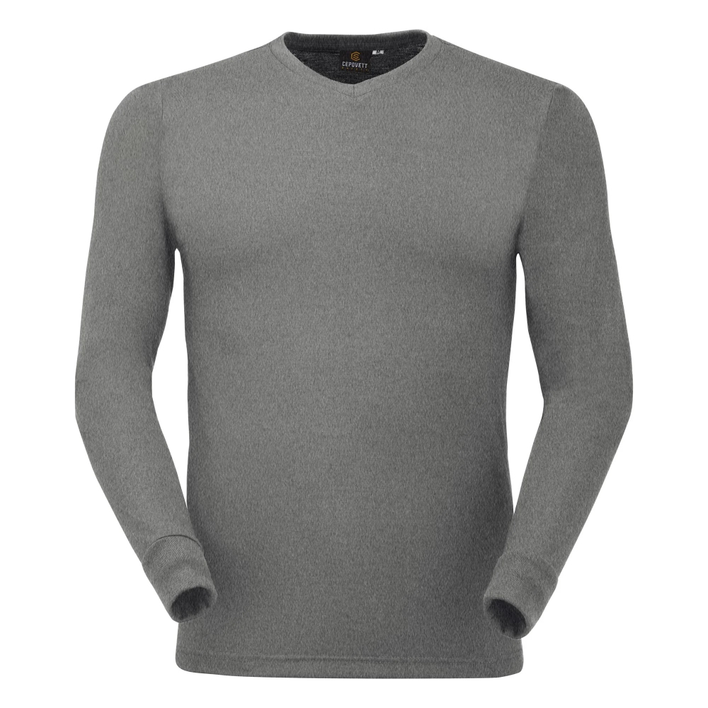 T-SHIRT FR MANCHES LONGUES GRIS CHINE - CEPOVETT - 22-T1000-168