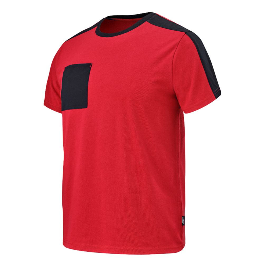 TEE-SHIRT CHISEL ROUGE / NOIR ARTISAN LAFONT - LA-C190ATT2-917
