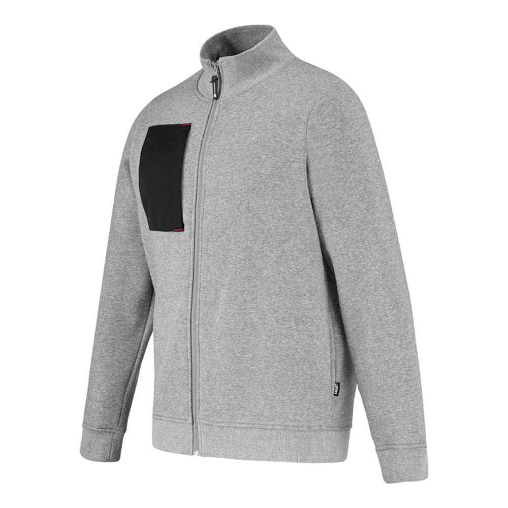 SWEAT ZIPPE STEEL GRIS CHINE/NOIR ARTISAN LAFONT - LA-D300ATT2-233