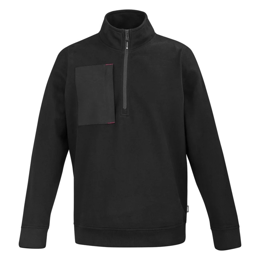 SWEAT 1/2 ZIP SANDSTONE NOIR ARTISAN LAFONT - LA-E300ATT2-110