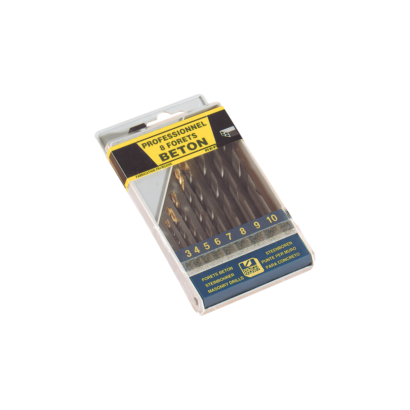 Coffret 8 forets béton de diamètre 3 à 10 L'OUTIL PARFAIT - 1248000
