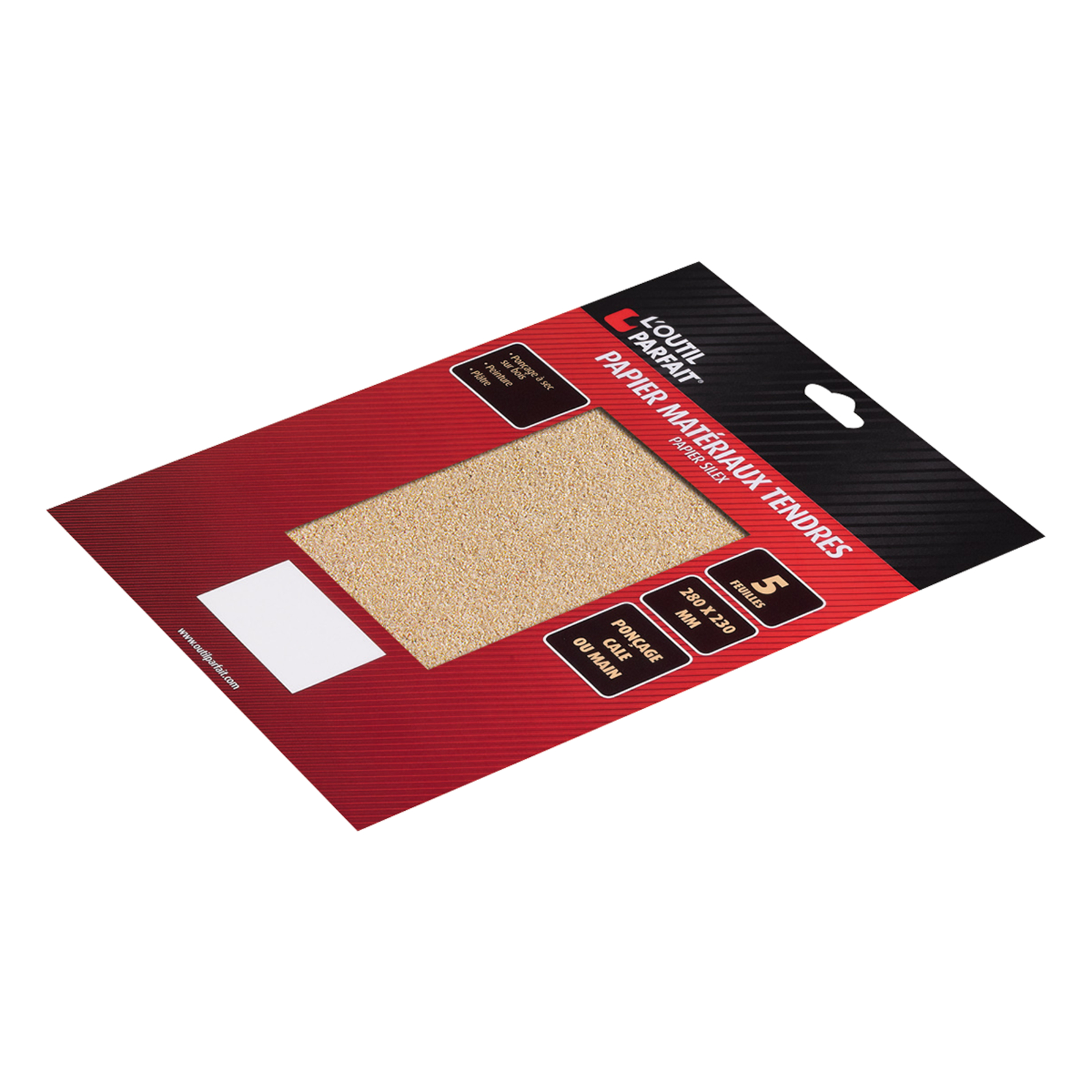 Assortiment abrasifs Grain 2X0 / 2X2 / 1X4 Assortiment de 5 feuilles 28 x 23 cm L'OUTIL PARFAIT - 1281000