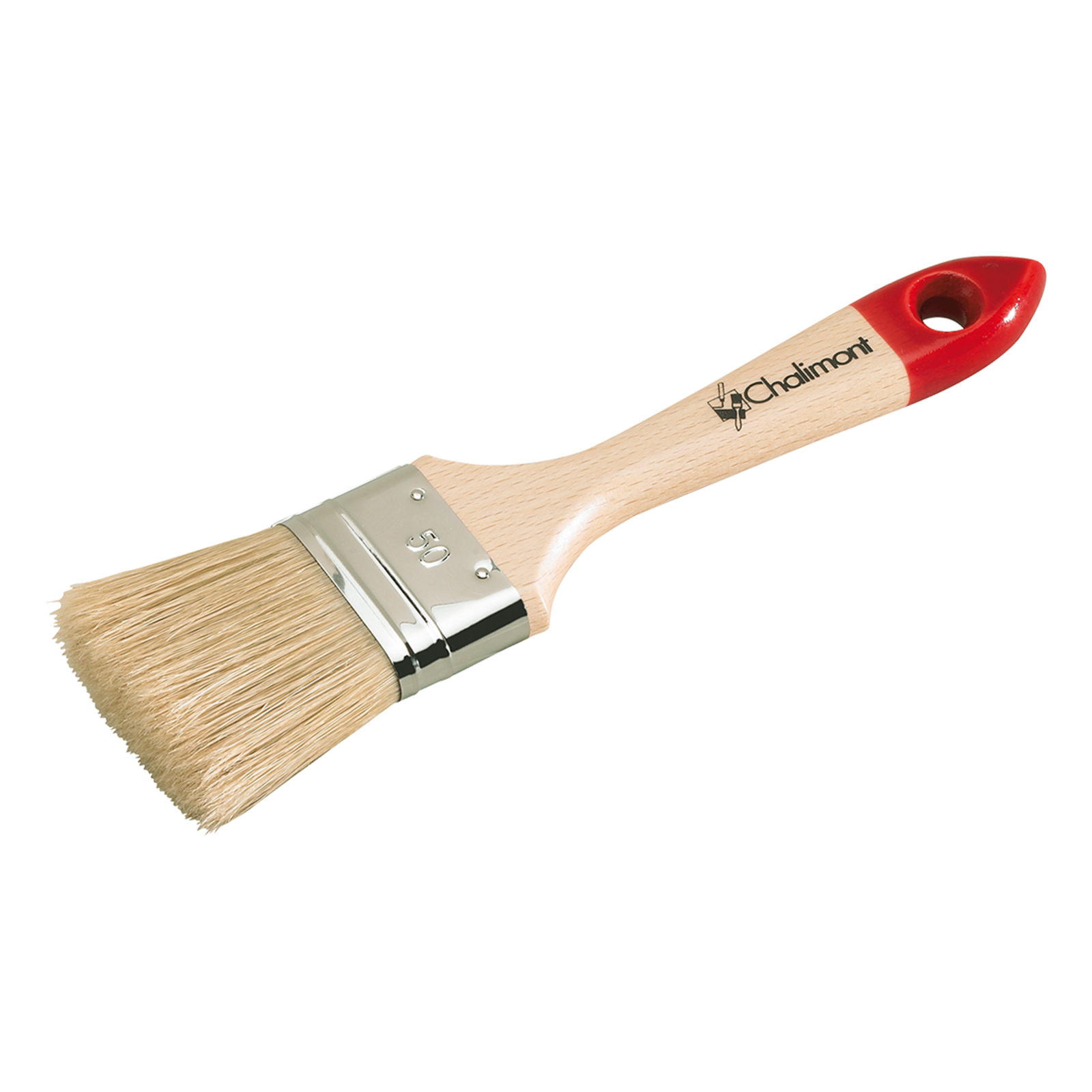 Brosse plate Taille 50 Sortie Fibres 57 mm Épaisseur 16 mm manche verni L'OUTIL PARFAIT - 1801550
