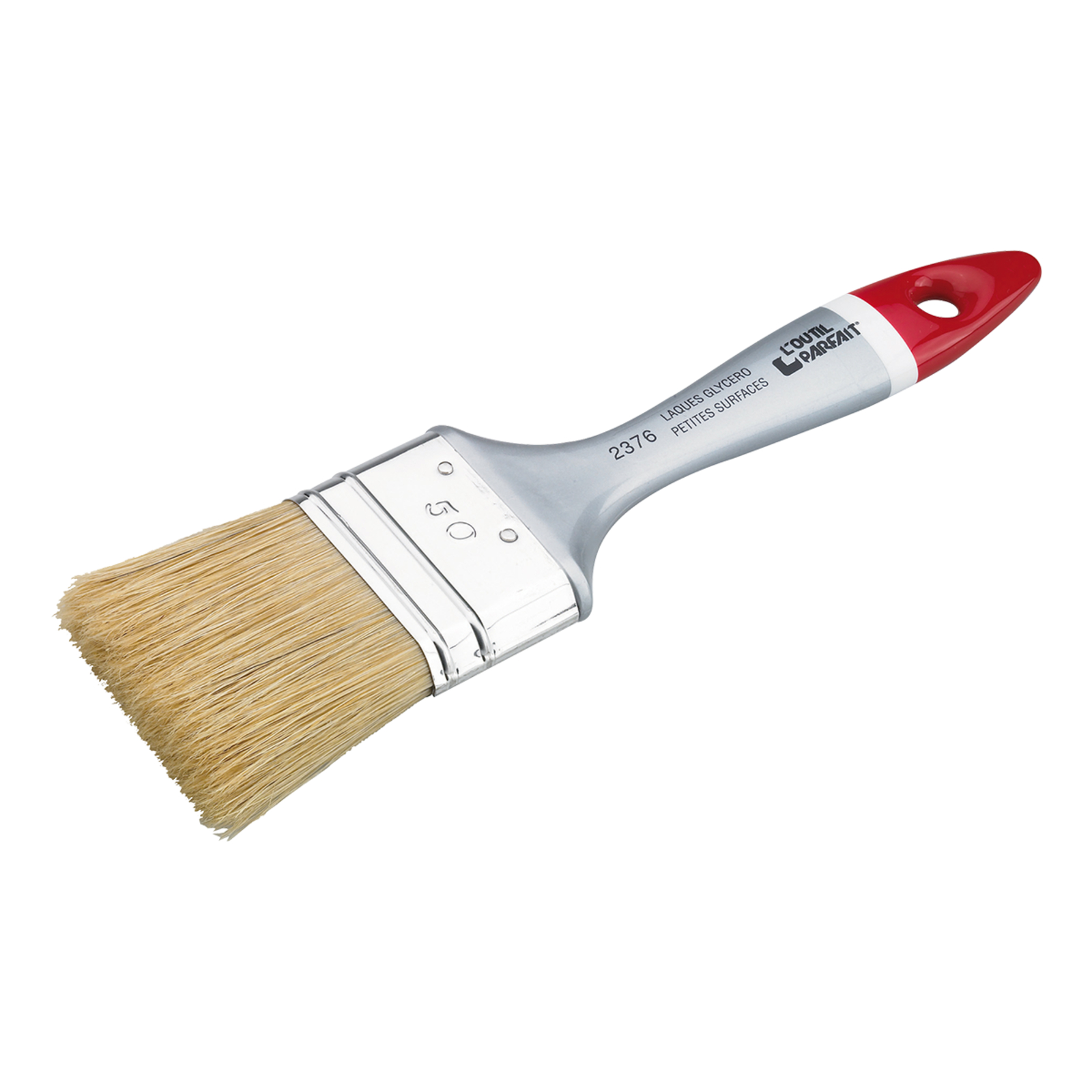 Brosse plate Universelle Taille 80 Sortie Fibres 63 mm Épaisseur 15 mm manche polypro verni L'OUTIL PARFAIT - 2376080