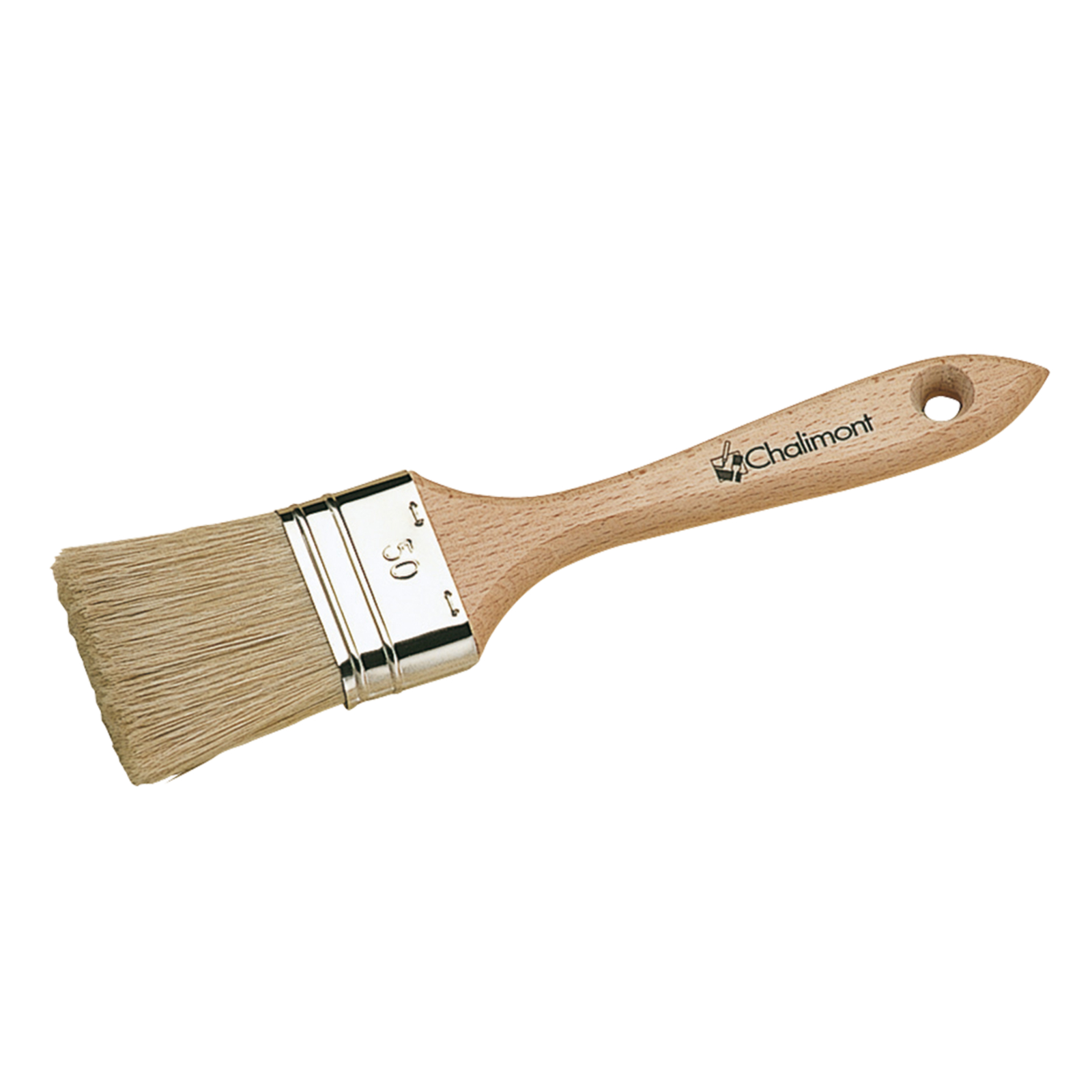 Brosse plate Taille 80 Sortie Fibres 63 mm Épaisseur 19 mm manche bois naturel L'OUTIL PARFAIT - 252580