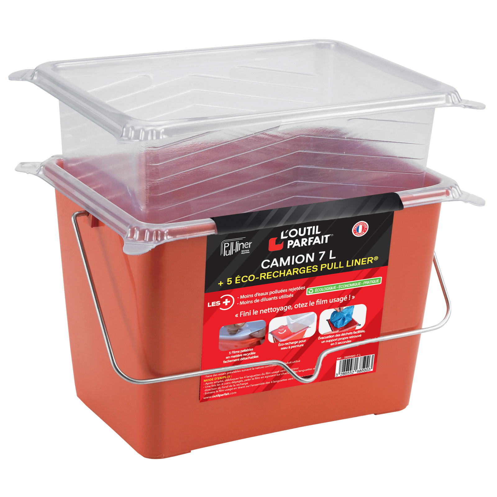 Camion + 5 éco-recharges Pull Liner Contenance 7 l dimensions 290 x 200 x 190 L'OUTIL PARFAIT - 2685000