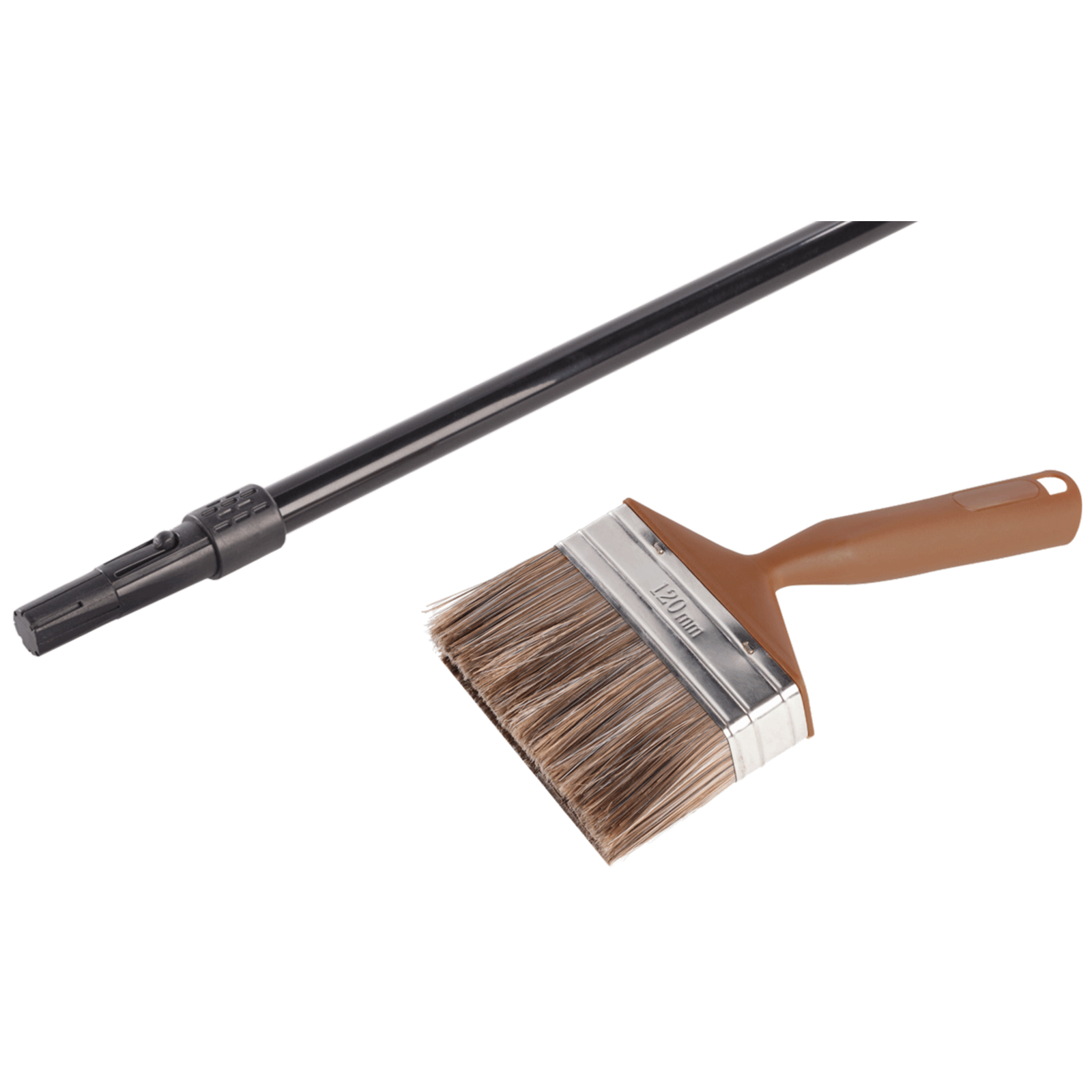 Kit Brosse Lasure coudée sur perche Taille 120 Sortie Fibres 60 mm L'OUTIL PARFAIT - 2848120